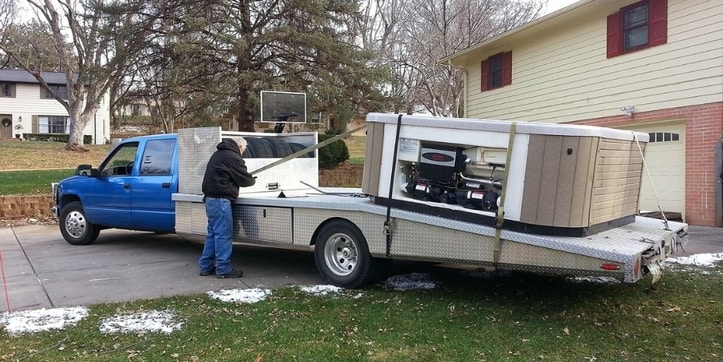 Loading service of hot tub moving service NJ