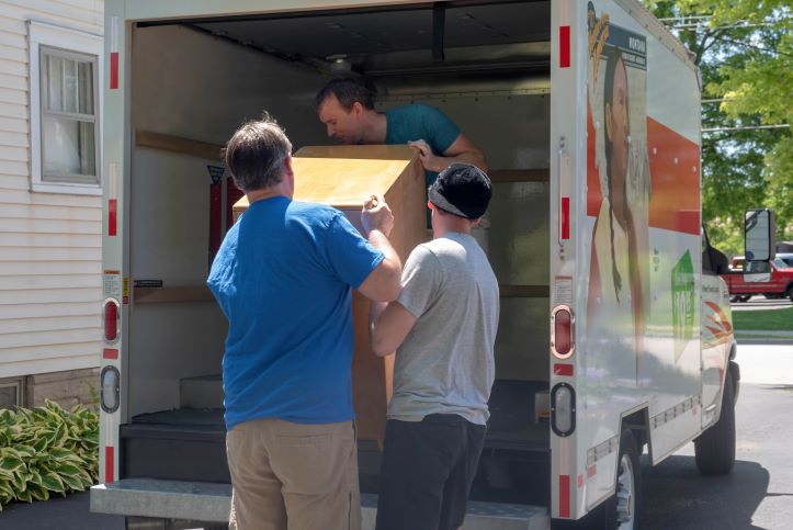 Local movers moving one piece of furniture