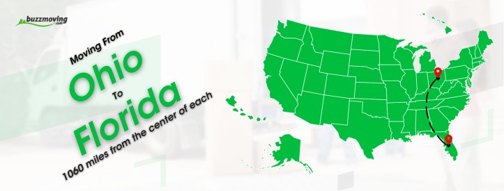 map moving from Ohio to Florida