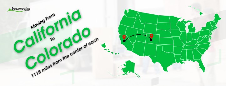 map moving from California to Colorado