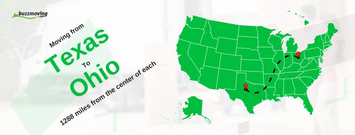 map moving from texas to ohio